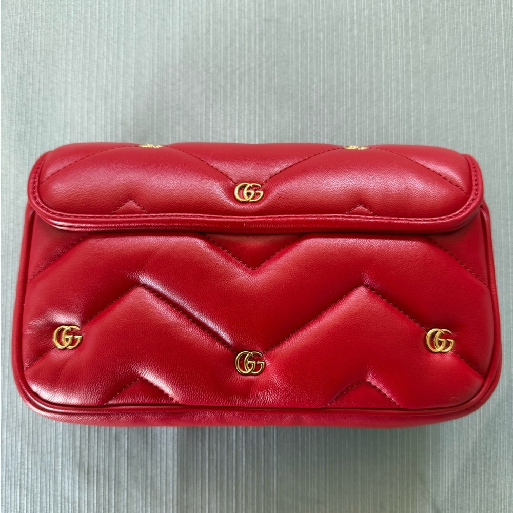 NWT Gucci Limited Edition Red Quilted Crossbody Bag w/ Slim Wallet - Picture 3 of 10